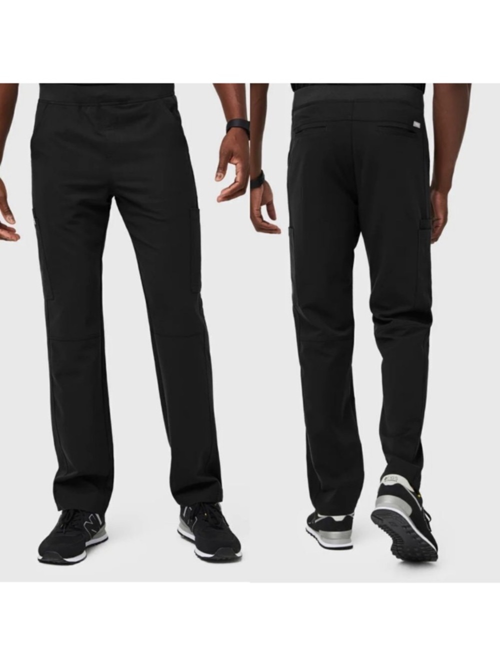 FIGS Men's Axim Cargo Scrub Pants Black L